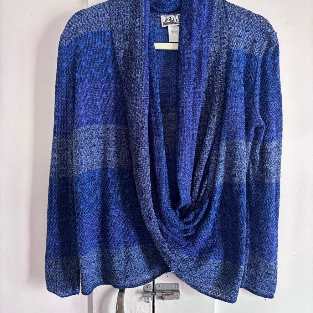 212 Collection Blue and Gray Women's Cardigan